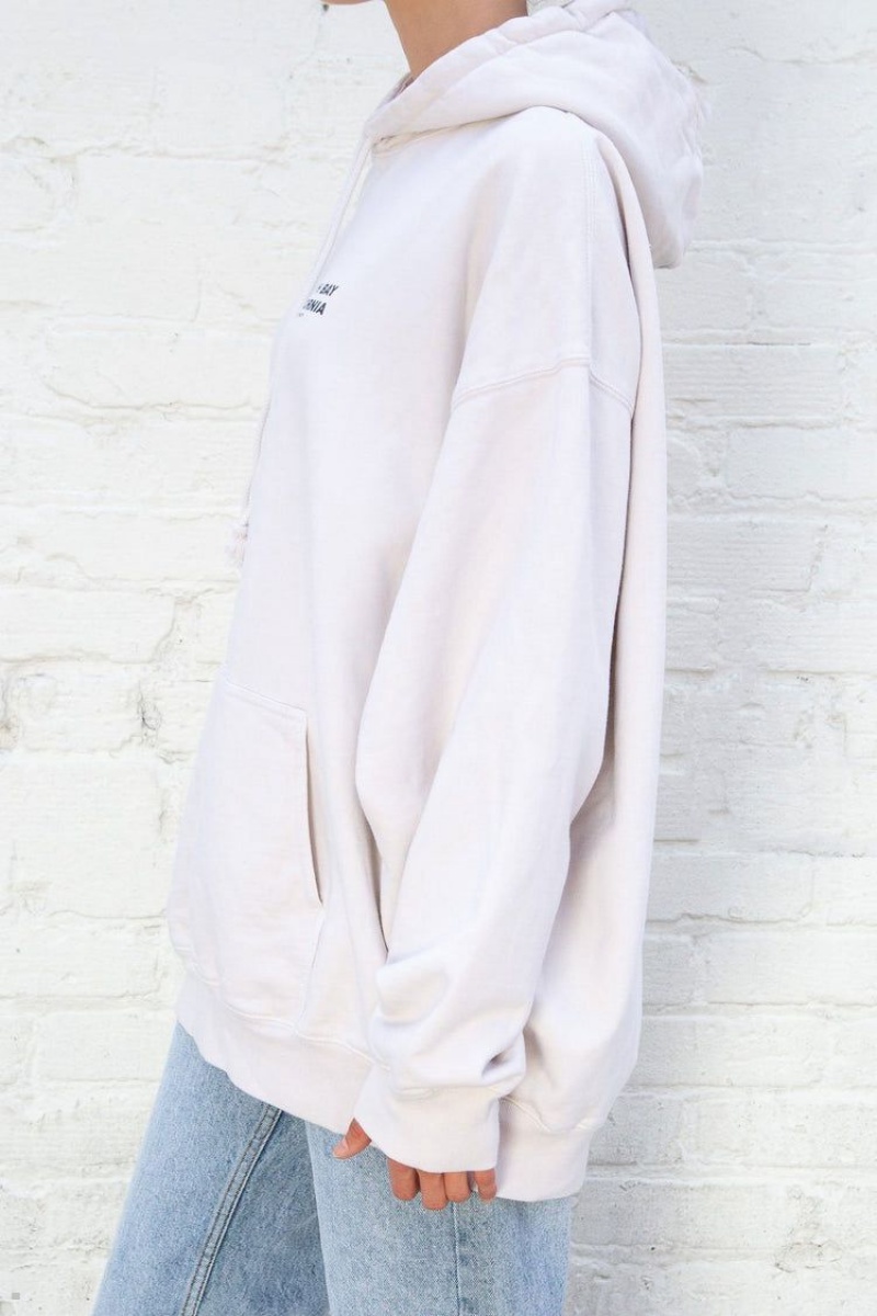 Sweat a Capuche Brandy Melville Christy South Bay California Blanche | HBS-32086603